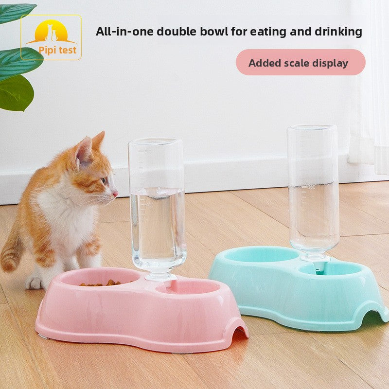 Automatic Pet Food and Water Bowl Set