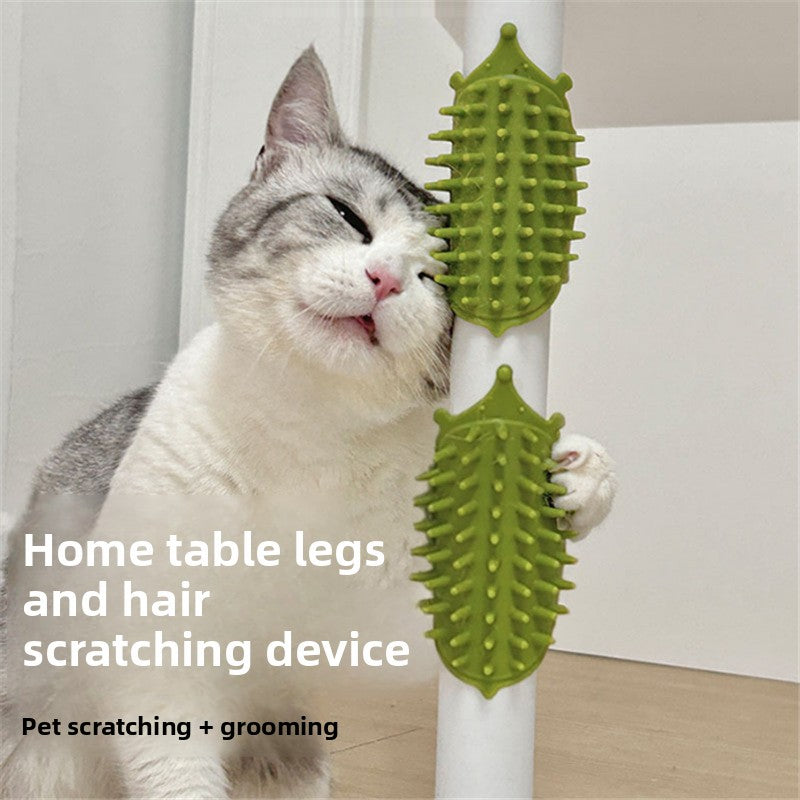 Pet cat corner massage brush